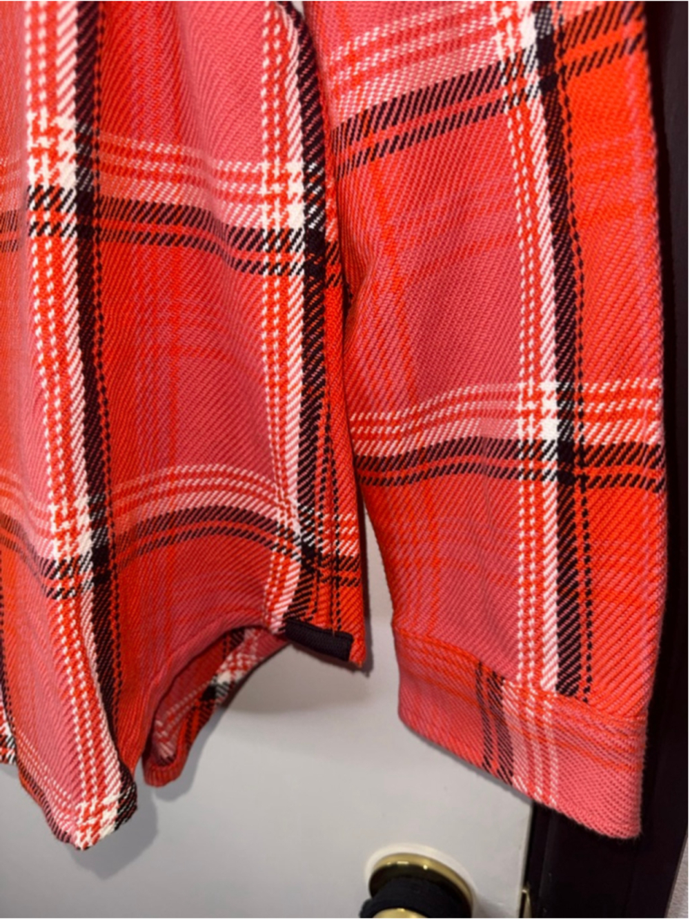 Women’s Outerknown orange Plaid Casual Button Down Shirt L - Picture 4 of 6